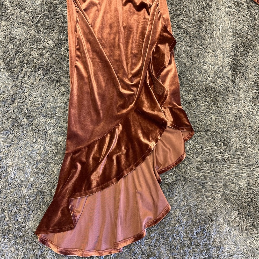 NASHALYLY Elegant Velvet Dress for Women,Sexy Long Sleeve Bodycon Mermaid <<95>> - Picture 6 of 7